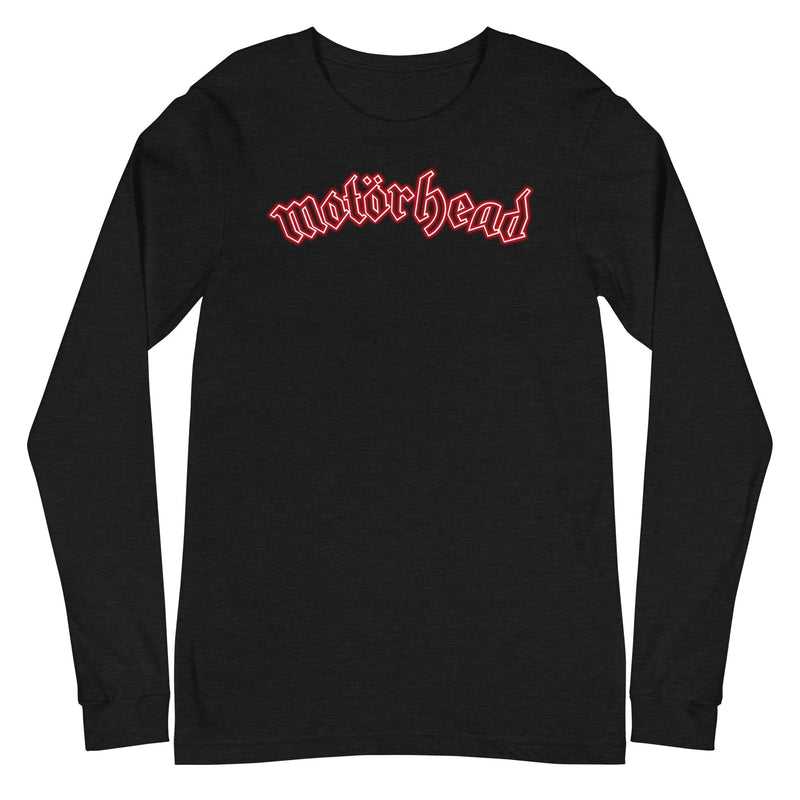 Motorhead - Neon Red Ace Long Sleeve T-Shirt - Black