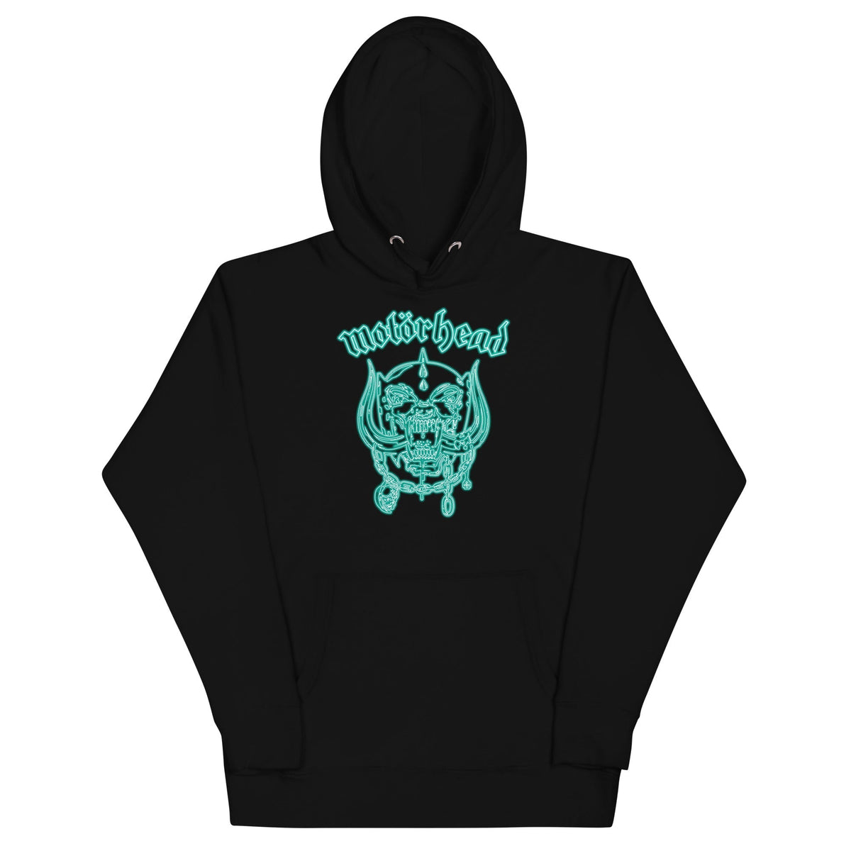 Motorhead - Neon Teal Warpig Hoodie - Black