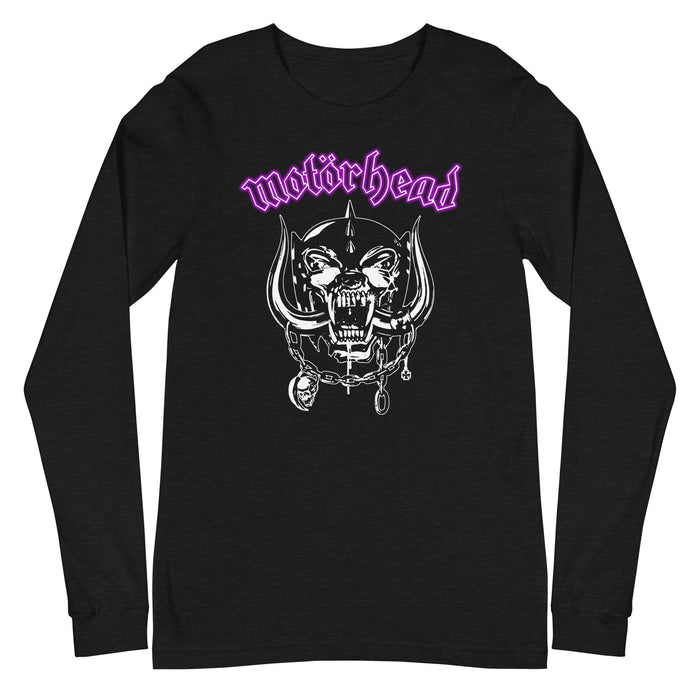 Motorhead - Pink Logo Long Sleeve T-Shirt - Black