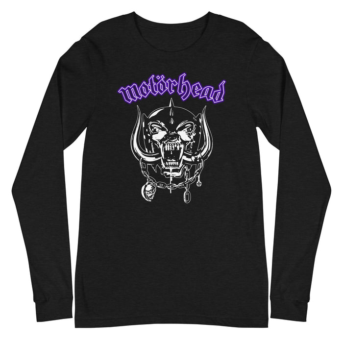 Motorhead - Purple Logo Long Sleeve T-Shirt - Black