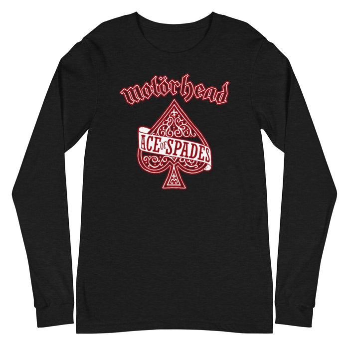 Motorhead - Red Ace Long Sleeve T-Shirt - Black