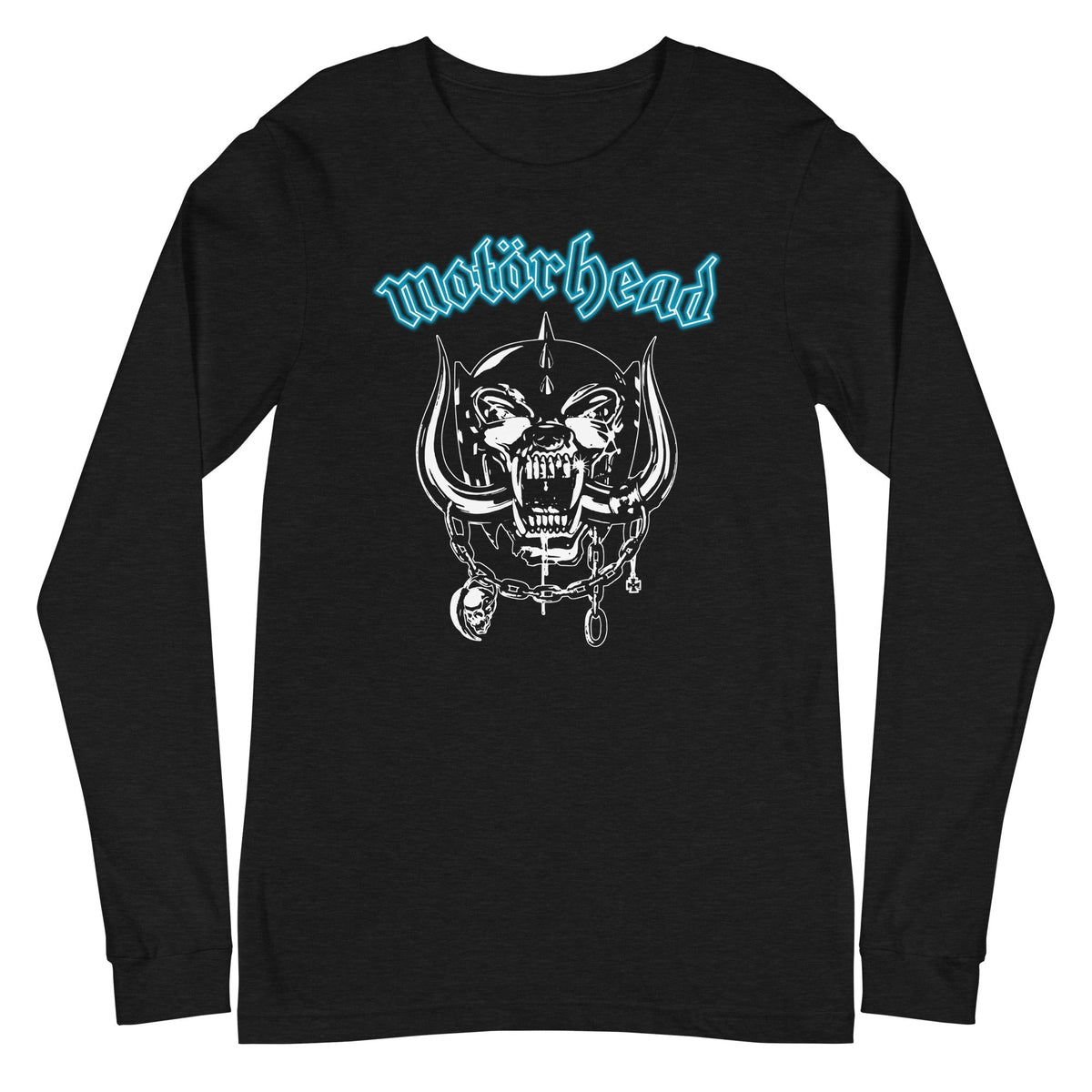 Motorhead - Teal Logo Long Sleeve T-Shirt - Black