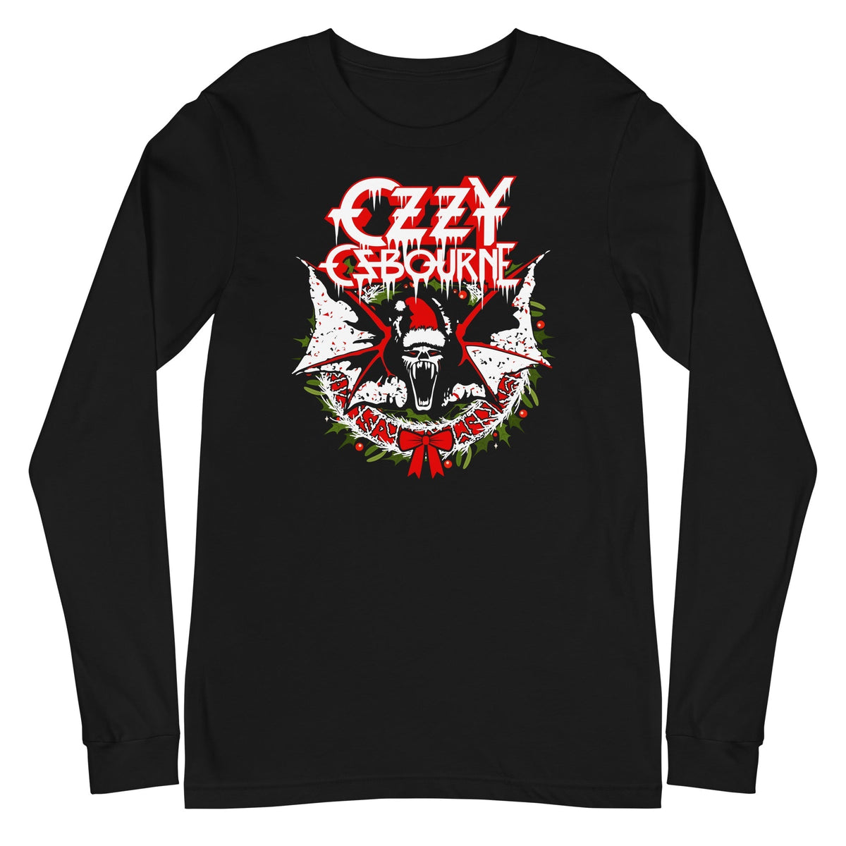 Ozzy Osbourne - Christmas Long Sleeve T-Shirt - Black