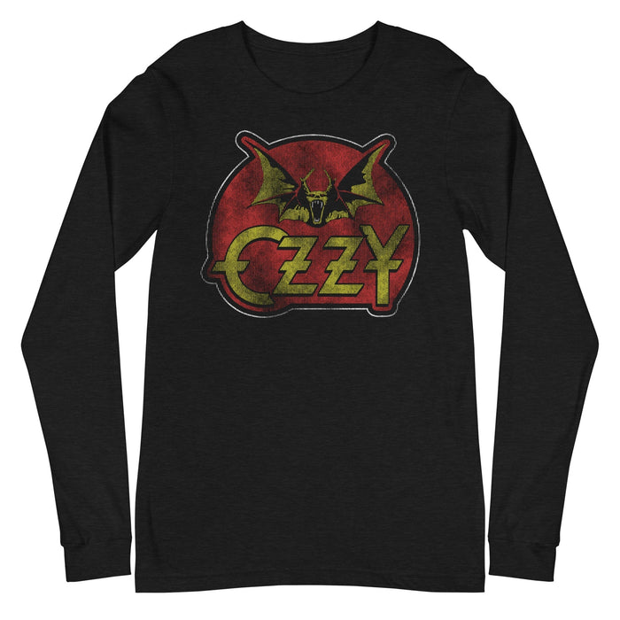 MerchMoment - Ozzy Osbourne - Flaming Bat Long Sleeve T-Shirt -