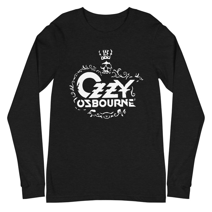 Ozzy Osbourne - Gilded Skull Long Sleeve T-Shirt - Black