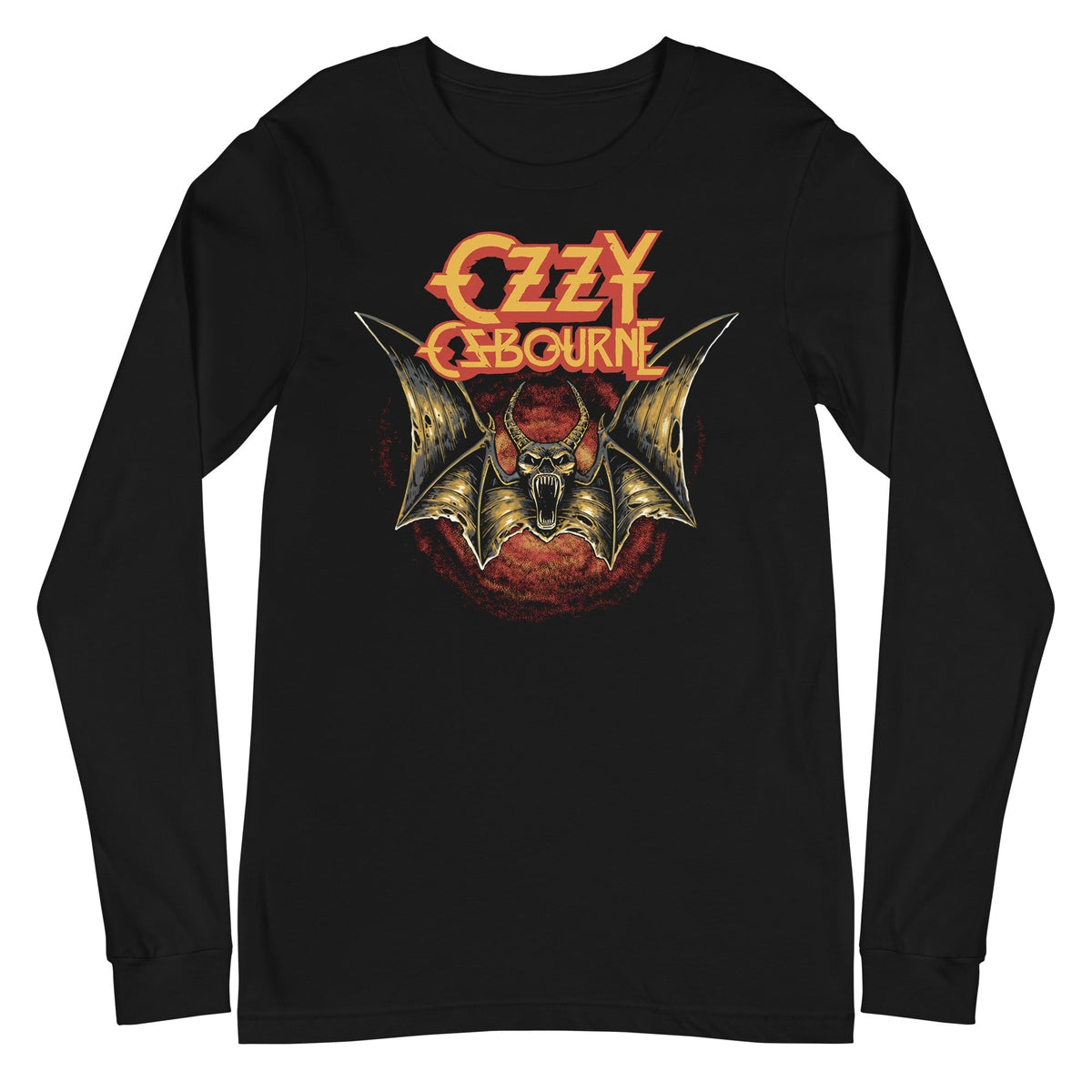 Ozzy Osbourne - Screaming Bat Long Sleeve T-Shirt - Black