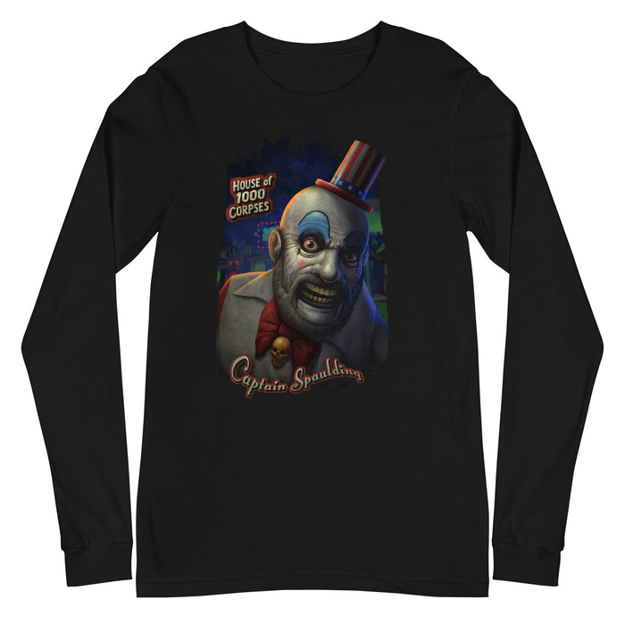 Rob Zombie - Captain Spaulding Long Sleeve T-Shirt - Black