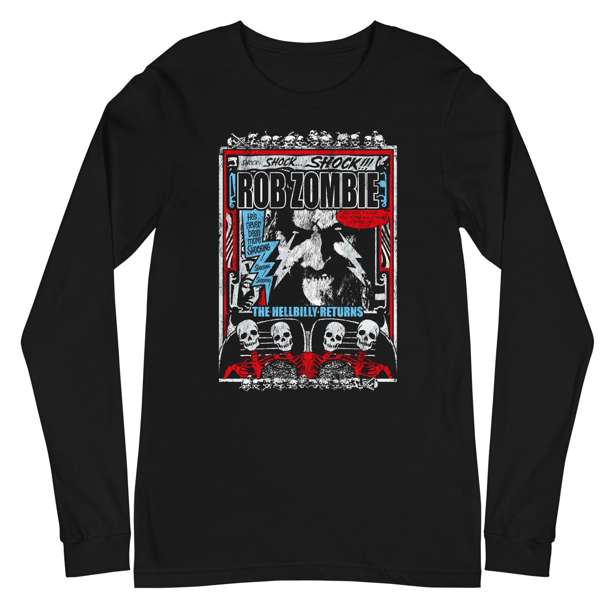 Rob Zombie - Comic Book Long Sleeve T-Shirt - Black