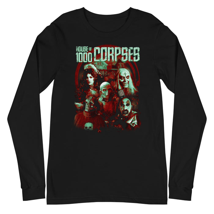 Rob Zombie - Green Corpses Long Sleeve T-Shirt - Black