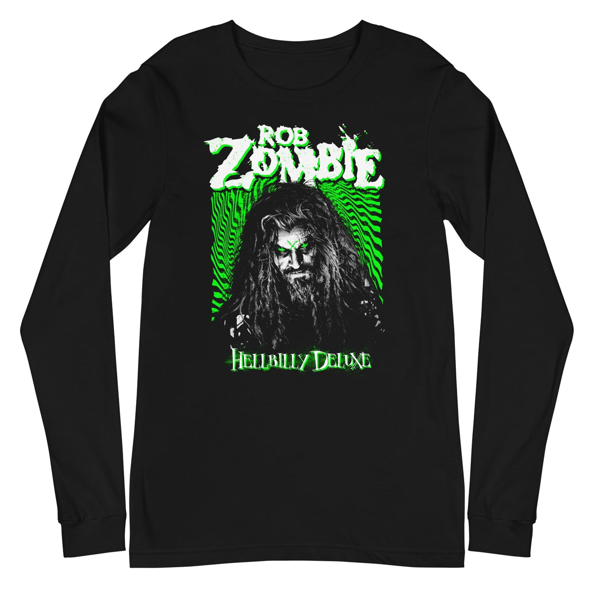 Rob Zombie - Hellbilly Green Long Sleeve T-Shirt - Black