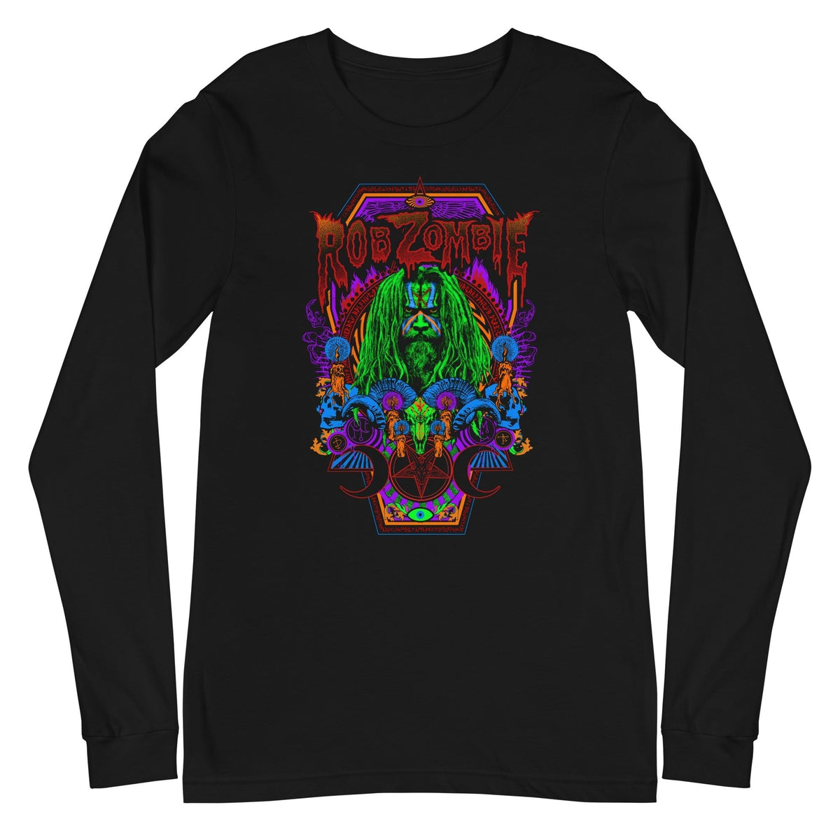 MerchMoment - Rob Zombie - Psychedelic Long Sleeve T-Shirt -