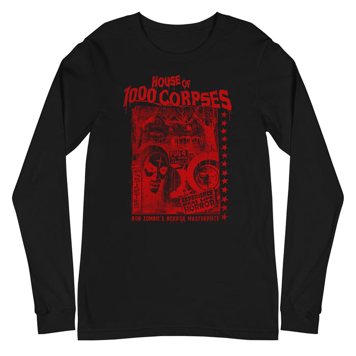 Rob Zombie - Red Corpses Long Sleeve T-Shirt - Black