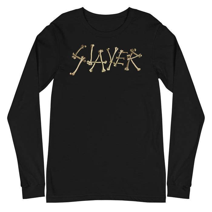 Slayer - Bone Logo Long Sleeve T-Shirt - Black