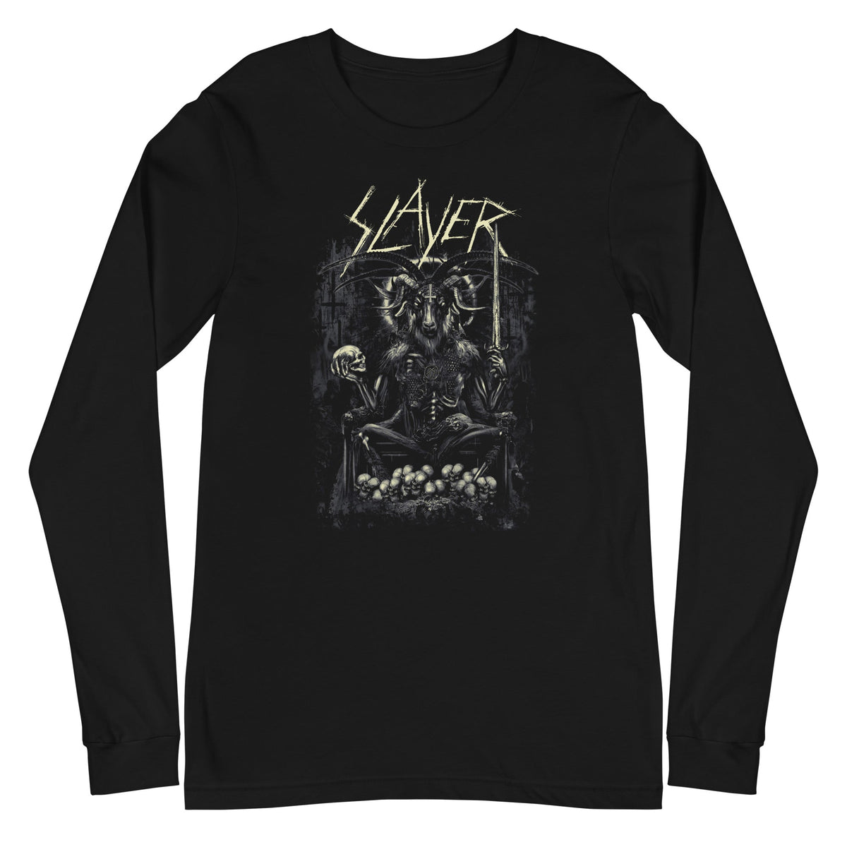 Slayer - Demon Head Long Sleeve T-Shirt - Black