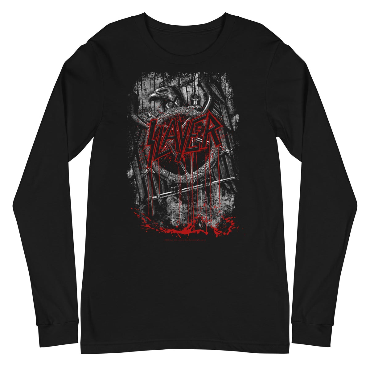 Slayer - Eagle Logo Long Sleeve T-Shirt - Black