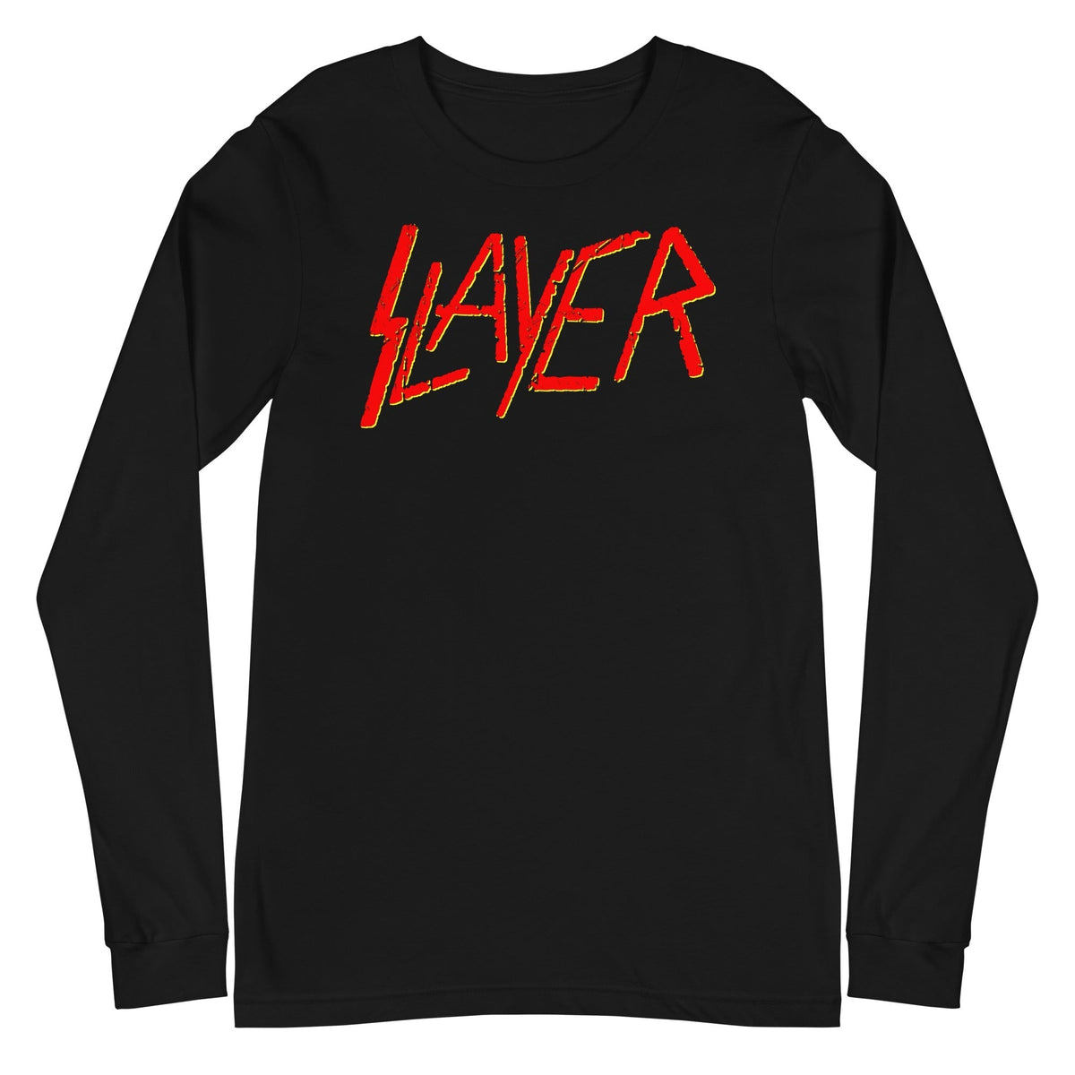 Slayer - Red Logo Long Sleeve T-Shirt - Black