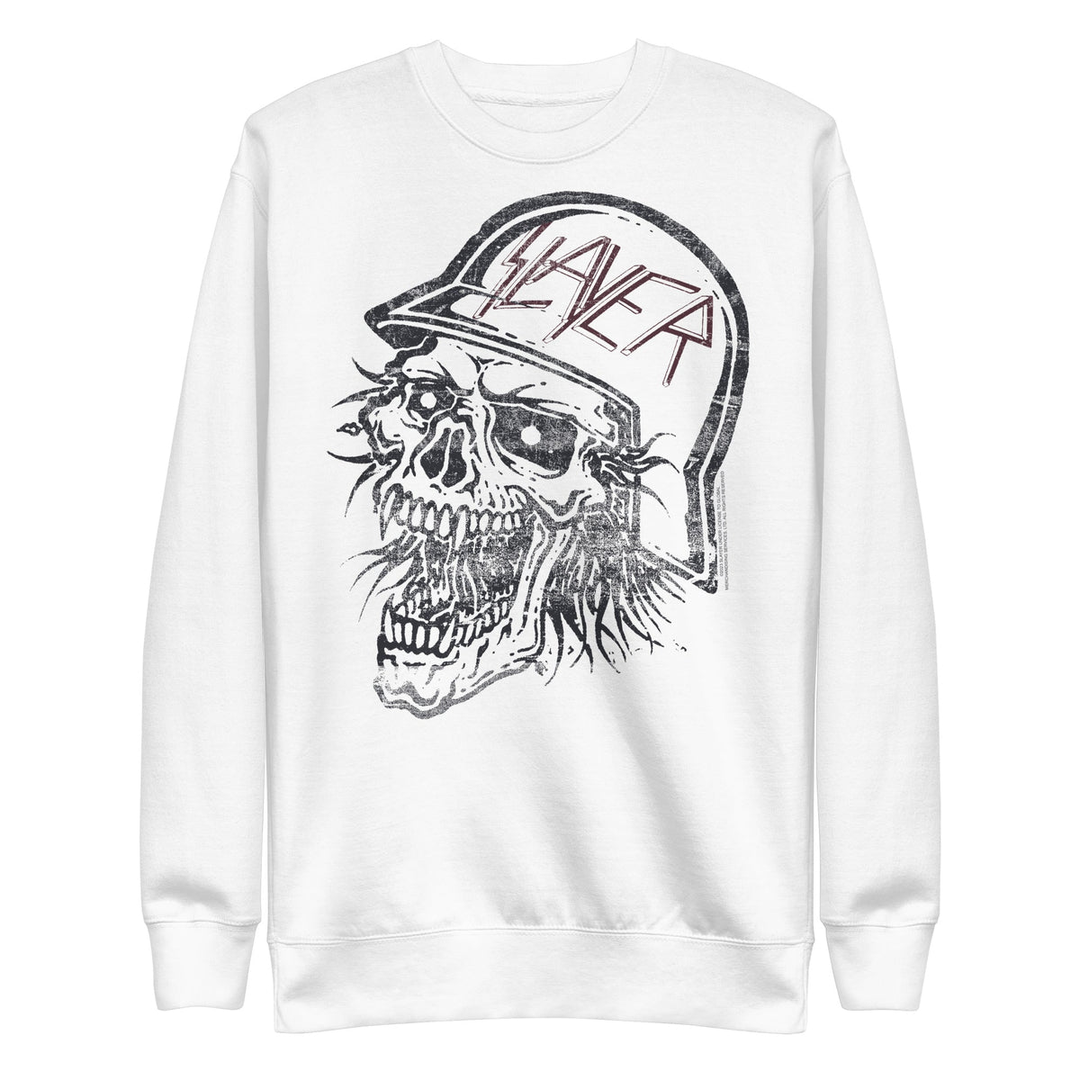 Slayer - Stamped Skull Sweatshirt - White