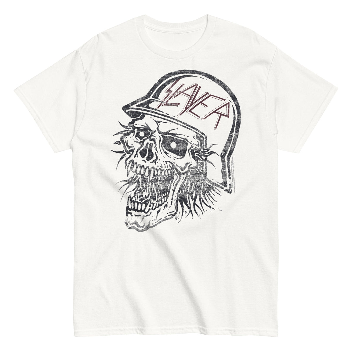 Slayer - Stamped Skull T-Shirt - White