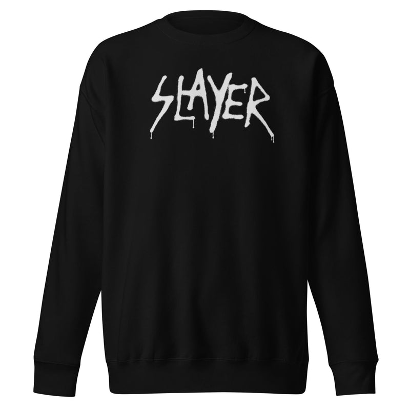 Slayer - White Drip Logo Sweatshirt - Black