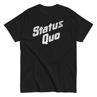 Status Quo - White Logo T-Shirt - Black