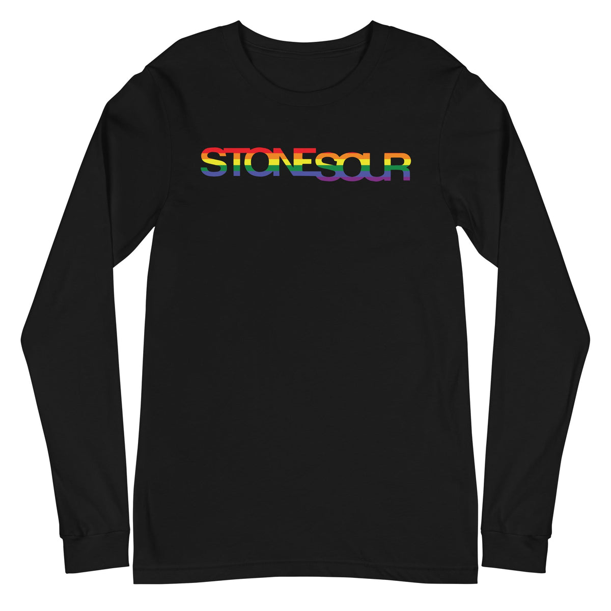 Stone Temple Pilots - StoneSour Rainbow Long Sleeve T-Shirt - Black