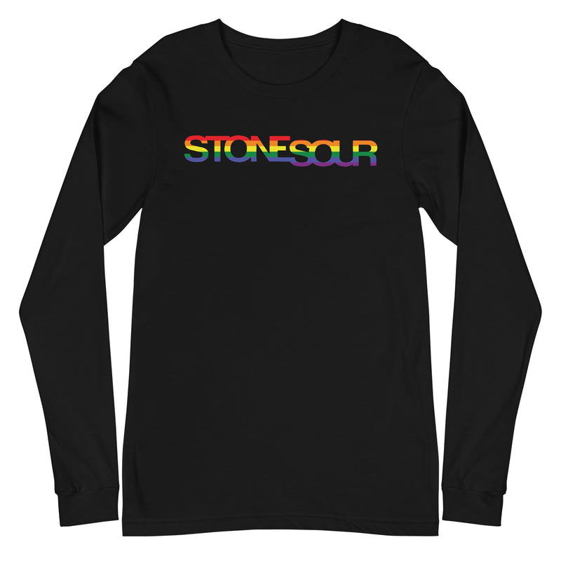 Stone Temple Pilots - StoneSour Rainbow Long Sleeve T-Shirt - Black