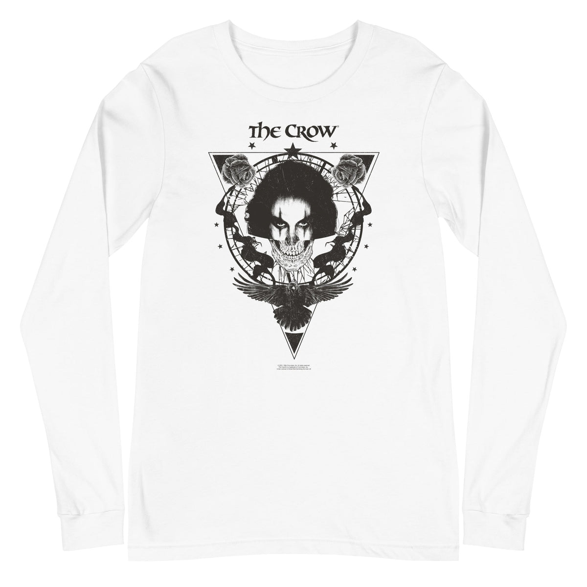 The Crow - Badge Emblem Long Sleeve T-Shirt - White