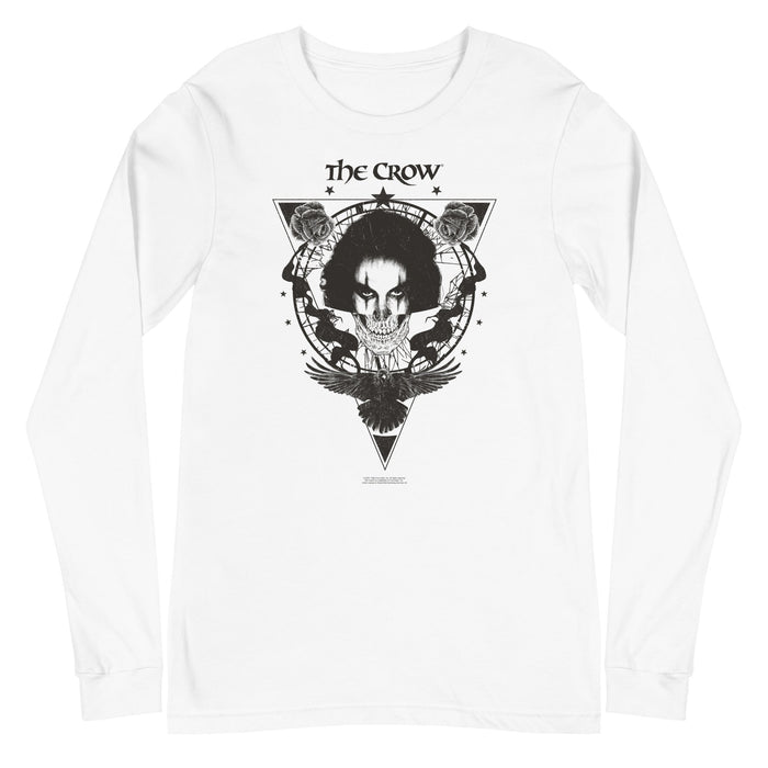 The Crow - Badge Emblem Long Sleeve T-Shirt - White