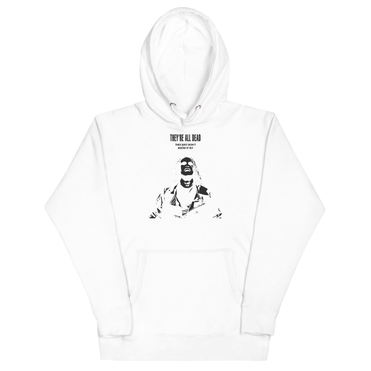 The Crow - Black Outline Hoodie - White