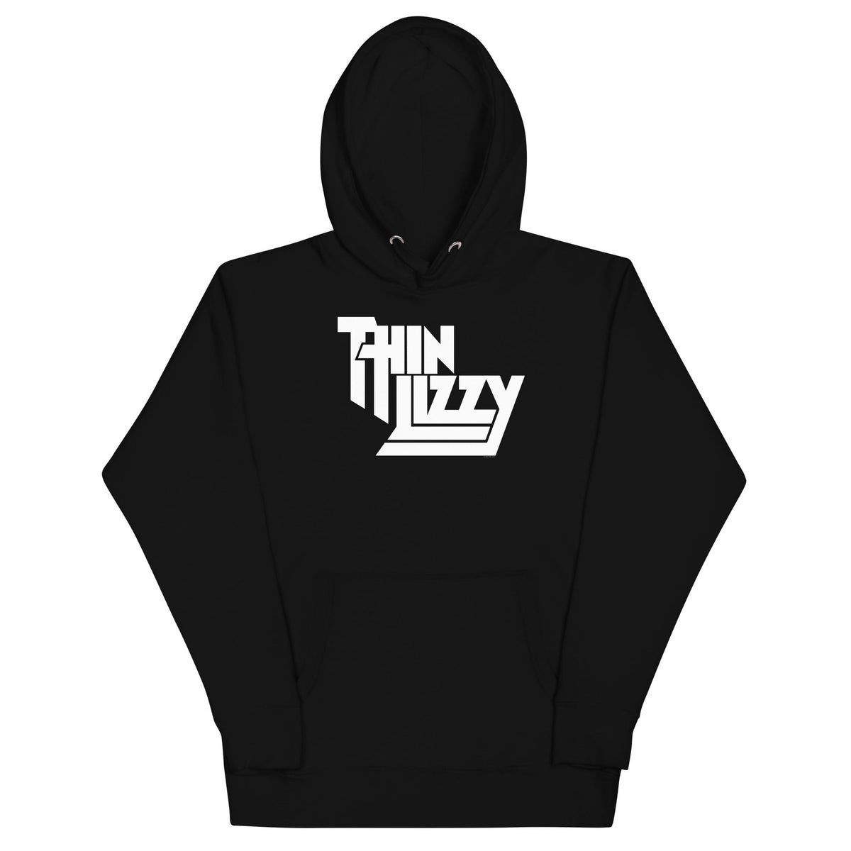 Thin Lizzy - Classic White Logo Hoodie - Black