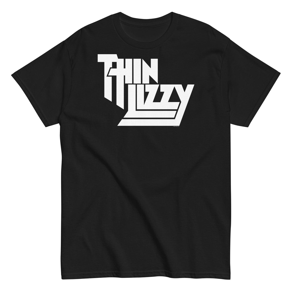 Thin Lizzy - Classic White Logo T-Shirt - Black