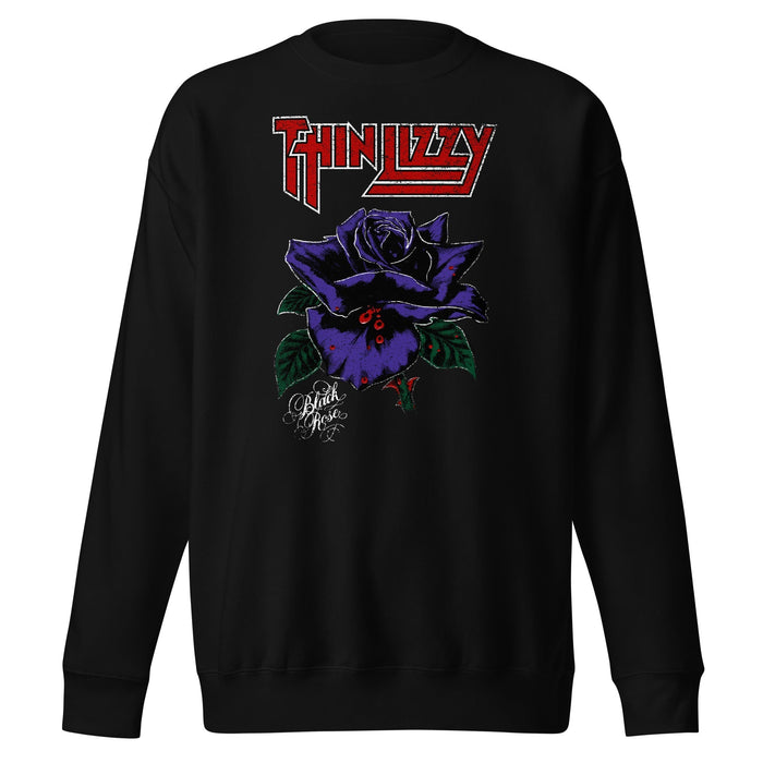 Thin Lizzy - Purple Rose Sweatshirt - Black