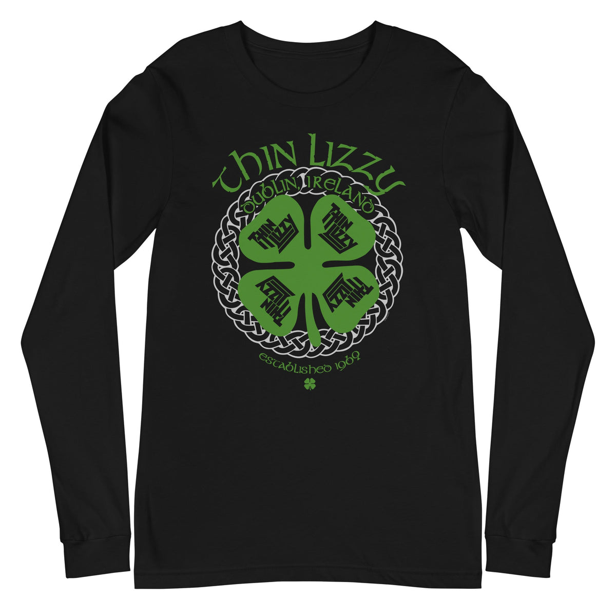 Thin Lizzy - Shamrock Long Sleeve T-Shirt - Black