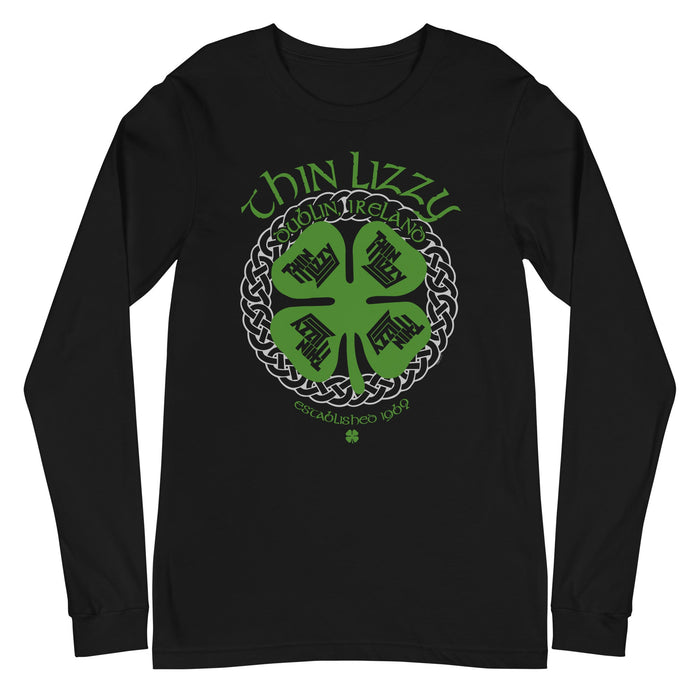 Thin Lizzy - Shamrock Long Sleeve T-Shirt - Black