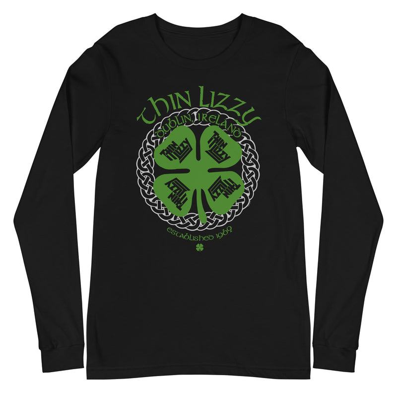 Thin Lizzy - Shamrock Long Sleeve T-Shirt - Black