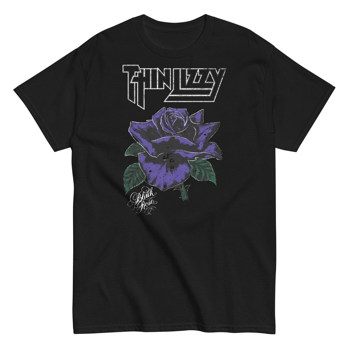 Thin Lizzy - White Outline T-Shirt - Black