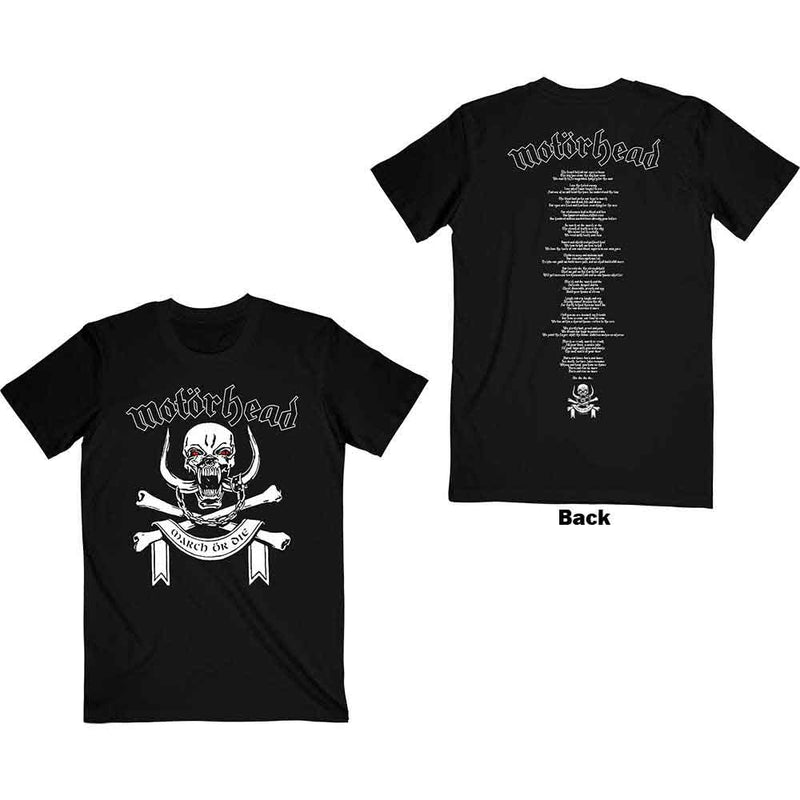 Motörhead - March or Die Lyrics - T-Shirt