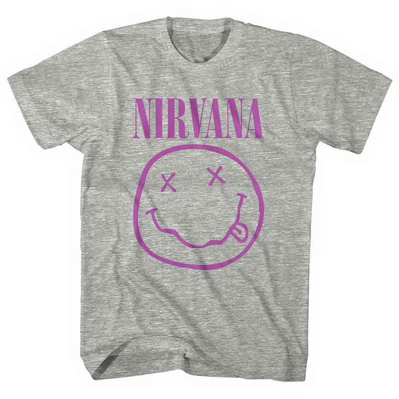 Nirvana - Purple Happy Face - T-Shirt