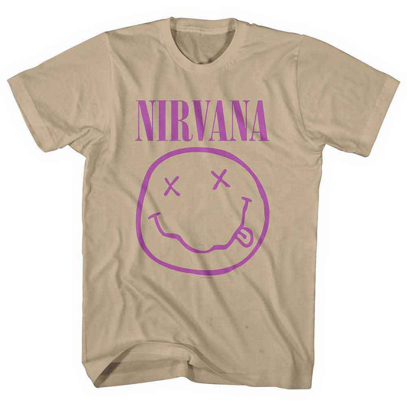 Nirvana - Purple Happy Face - T-Shirt