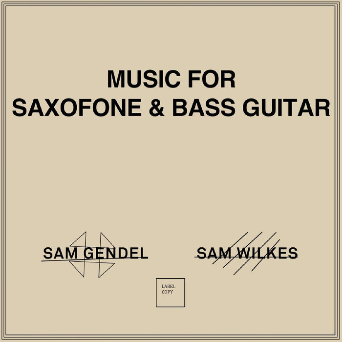 Sam & Sam Wilkes Gendel - Music for Saxofone & Bass Guitar - Vinyl