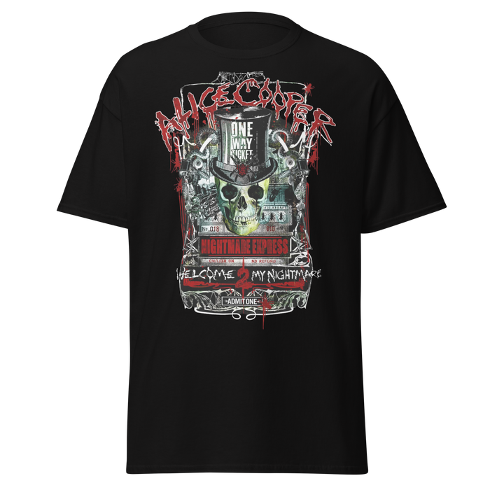 Stakes - Alice Cooper Nightmare Express Jumbo Print T-Shirt - Black