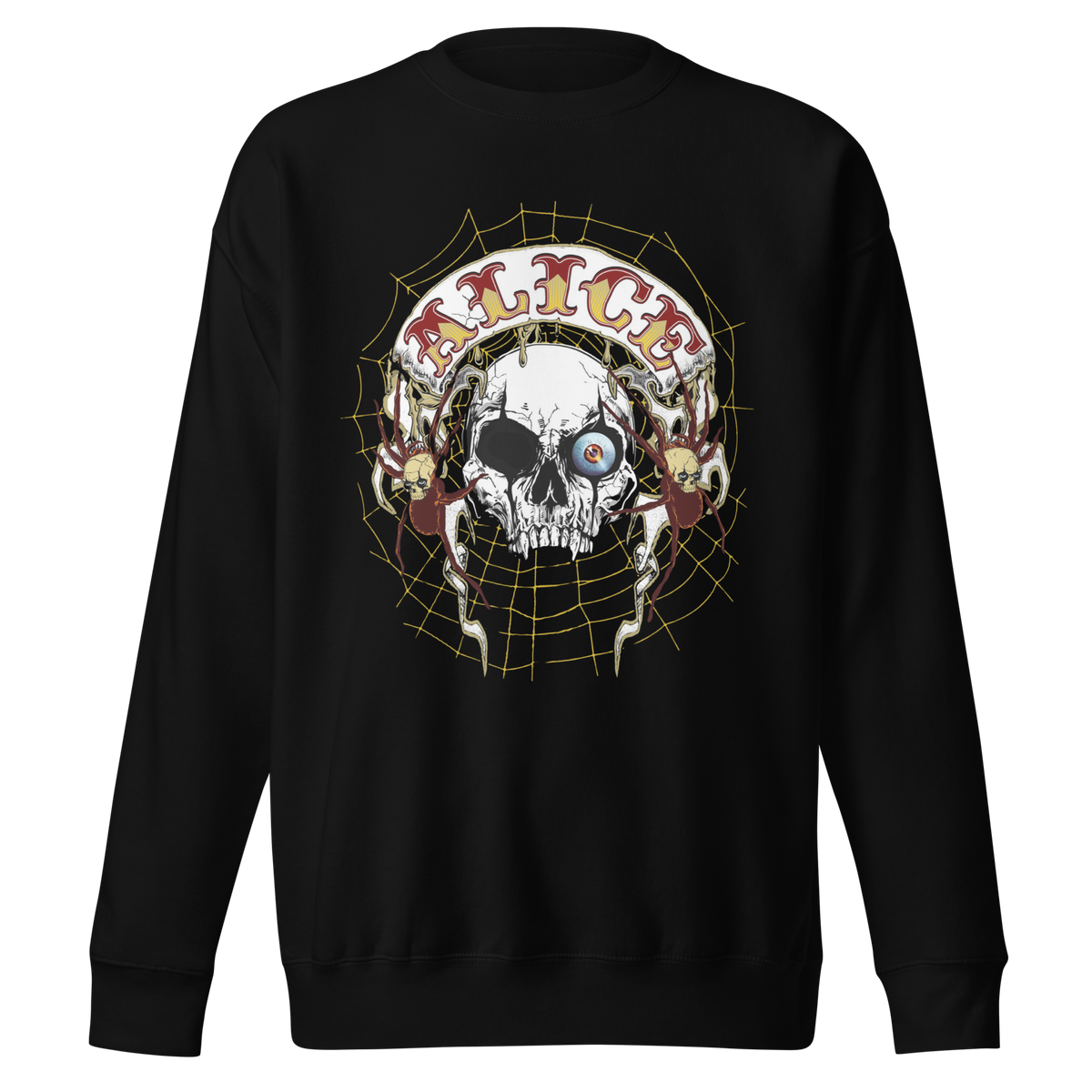 Alice Cooper - One Eyed Skull Jumbo Print Sweatshirt - Black