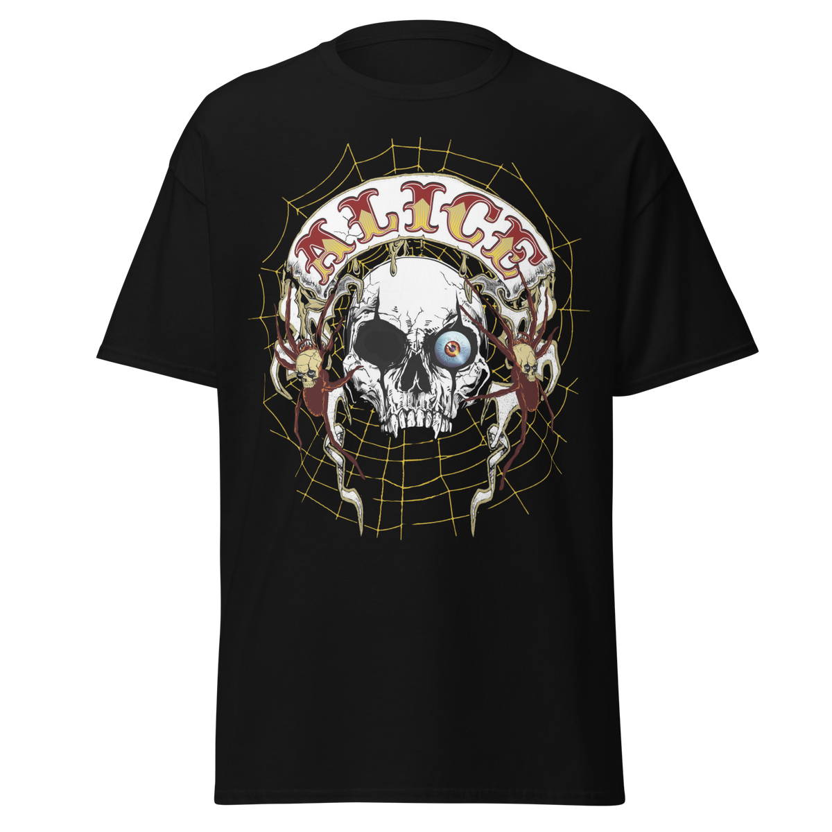 Alice Cooper - One Eyed Skull Jumbo Print T-Shirt - Black