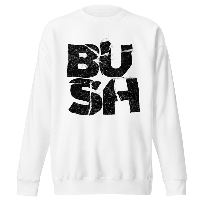 Bush - Stacked Logo Jumbo Print Sweatshirt - White