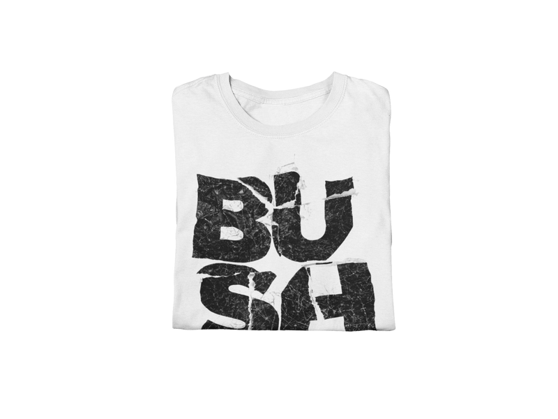 Bush - Stacked Logo Jumbo Print T-Shirt - White