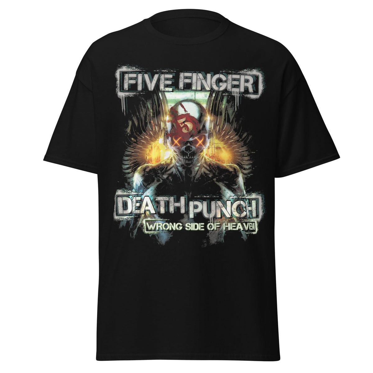 Five Finger Death Punch - Bot Heaven Jumbo Print T-Shirt - Black