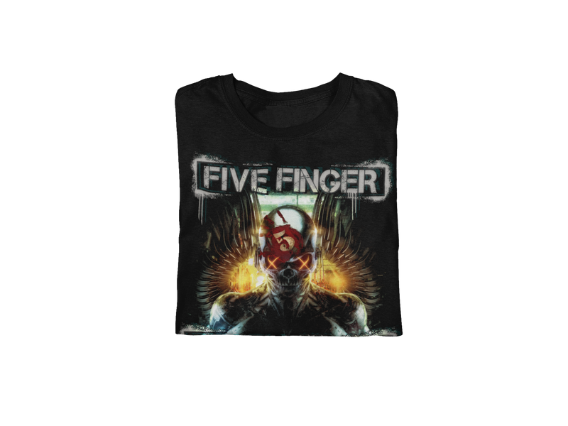 Five Finger Death Punch - Bot Heaven Jumbo Print T-Shirt - Black