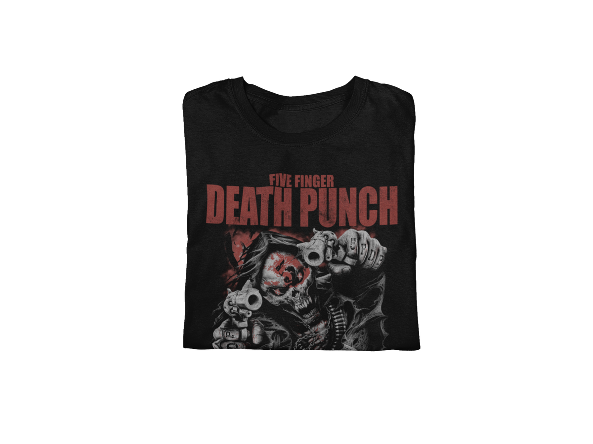 Five Finger Death Punch - Both Barrels Jumbo Print T-Shirt - Black