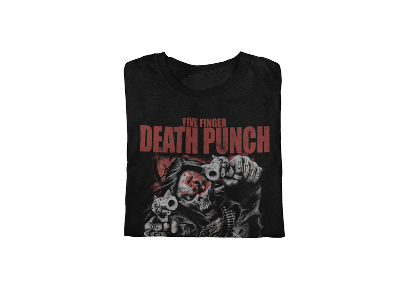 Five Finger Death Punch - Both Barrels Jumbo Print T-Shirt - Black