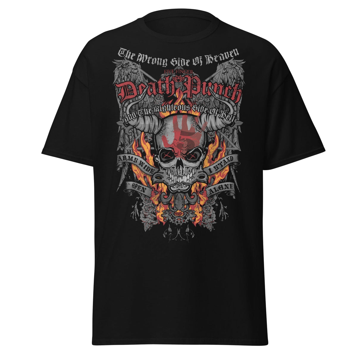 Five Finger Death Punch - Wrong or Righteous Jumbo Print T-Shirt - Black